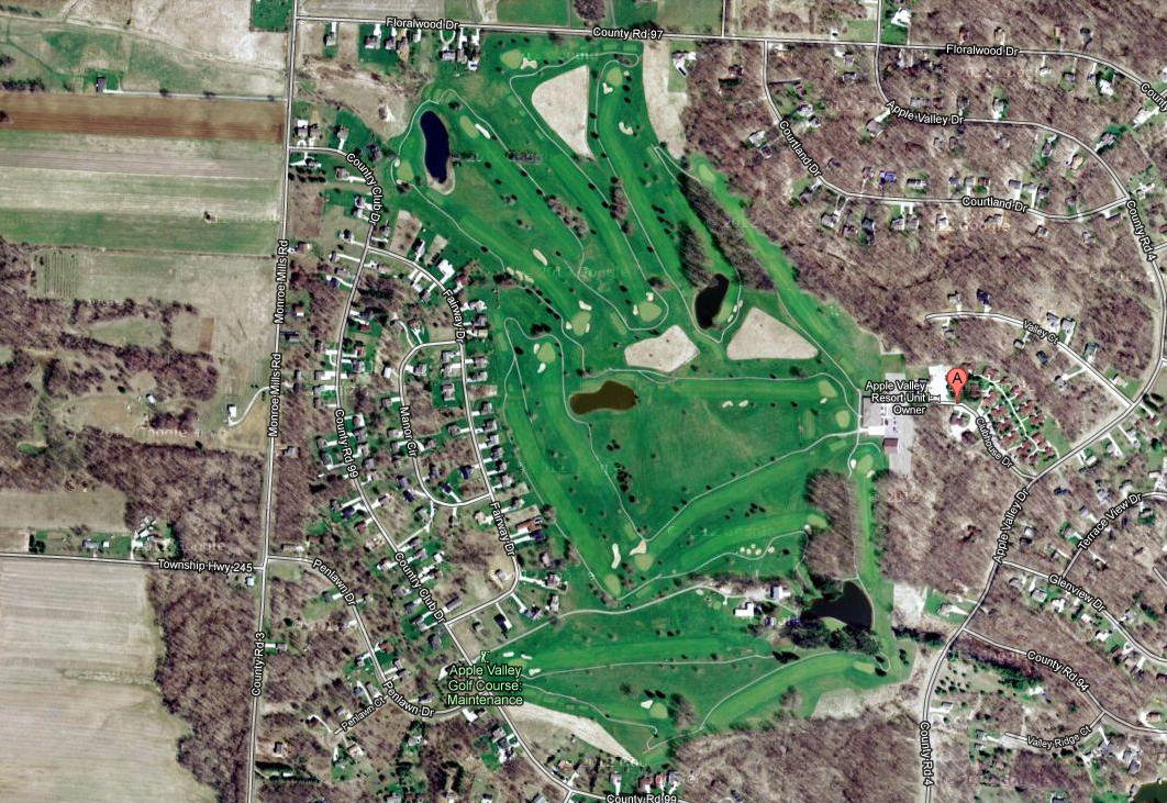 Apple Valley Golf Course Map Lake, Knox county ohio, Water skiing
